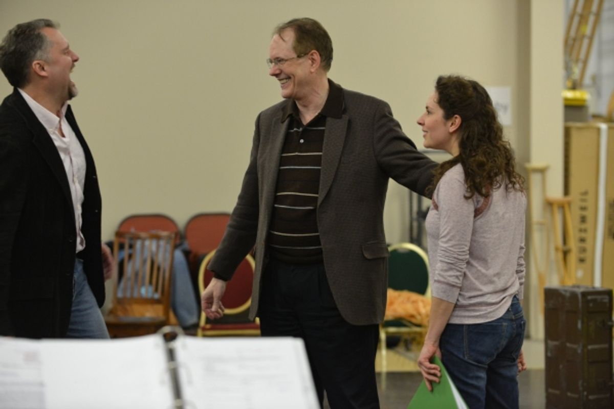 Stephen Buntrock (Emile de Becque), Director David H. Bell and Elizabeth Lanza (Nellie Forbush) at 