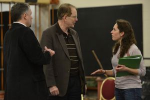 Stephen Buntrock (Emile de Becque), Director David H. Bell and Elizabeth Lanza (Nelli Photo