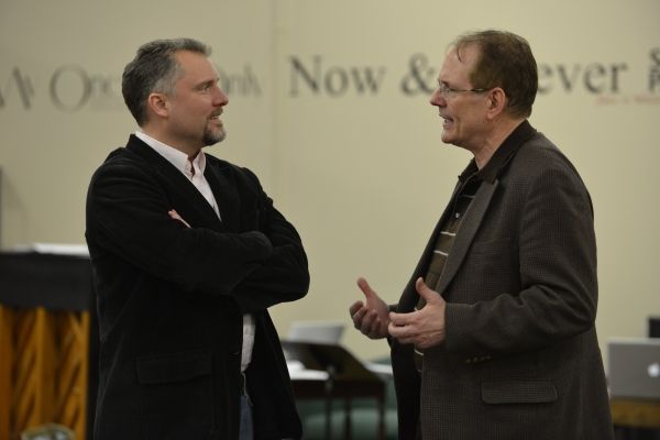 Stephen Buntrock (Emile de Becque) and Director David H. Bell Photo