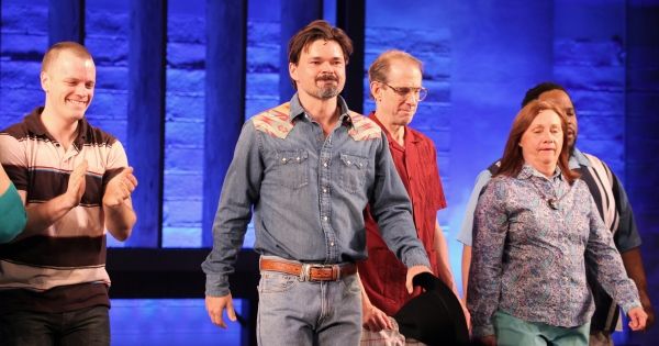 David Larsen, Hunter Foster, William Youmans, Jacob Ming-Trent & Dale Soules  Photo