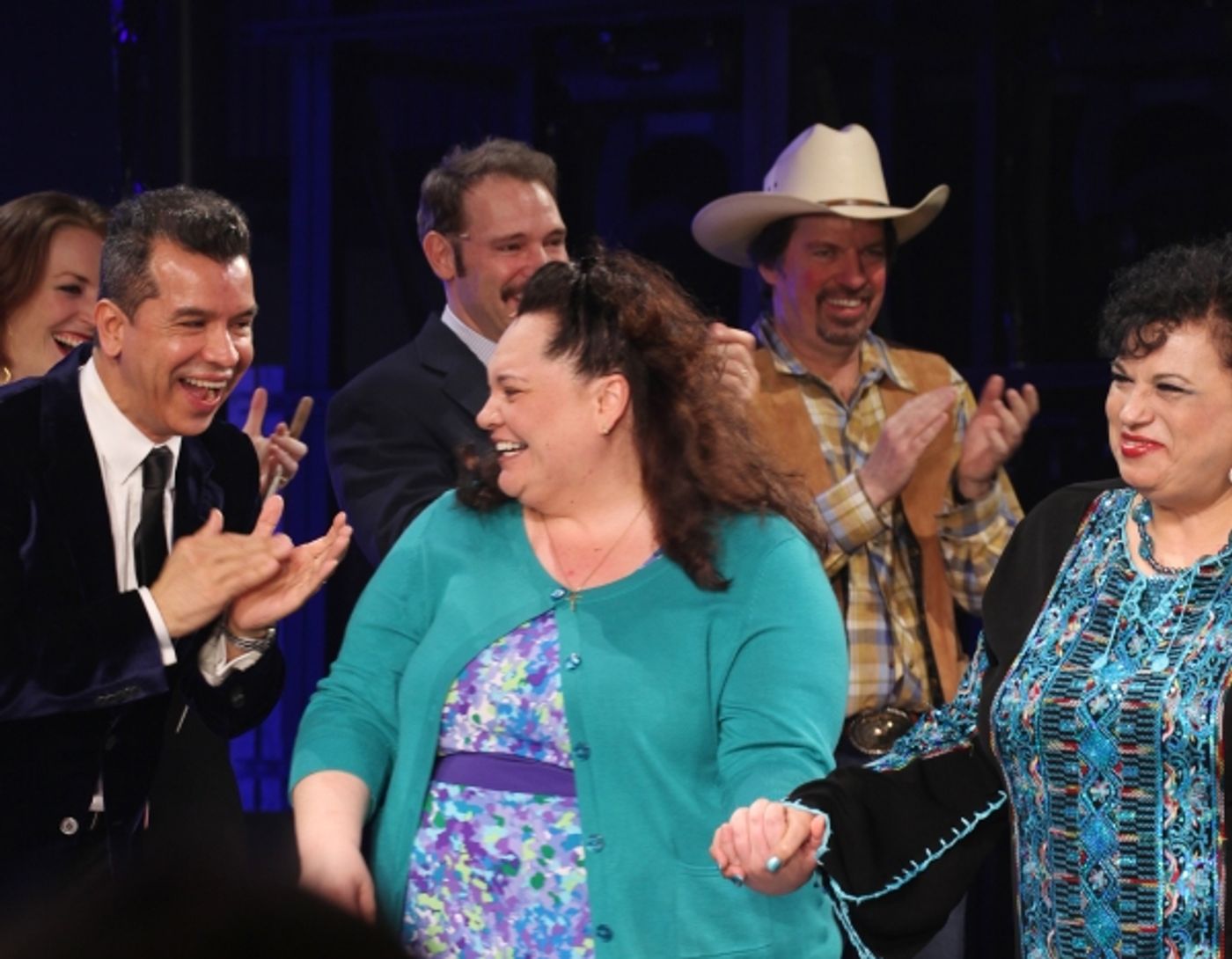 Photo Coverage: HANDS ON A HARDBODY Cast Trucks Their Way to Broadway- Opening Night Curtain Call! Image