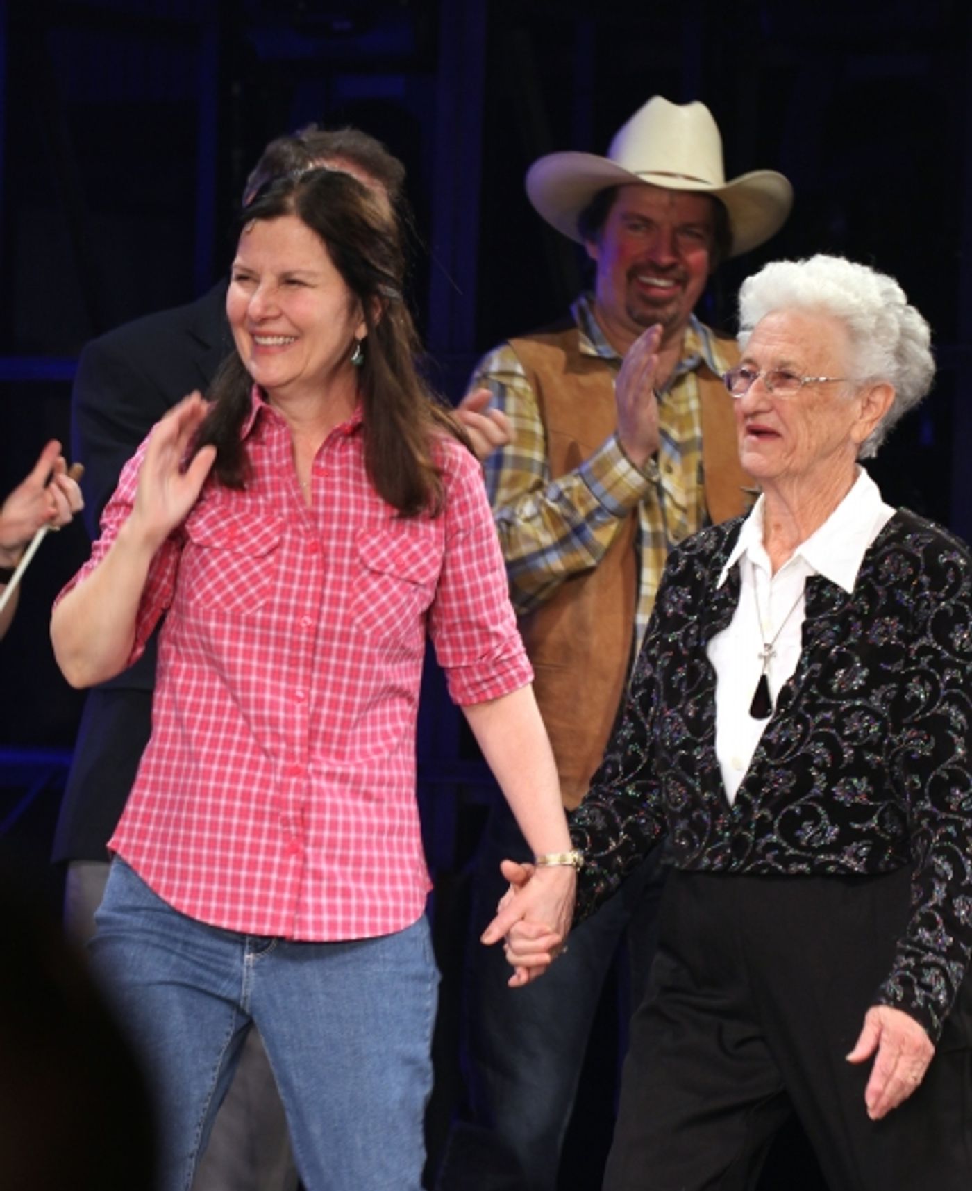 Photo Coverage: HANDS ON A HARDBODY Cast Trucks Their Way to Broadway- Opening Night Curtain Call! Image