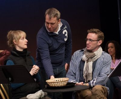Erin Davie as Ninotchka, Kilty Reidy, Ben Davis as Steve and Erica Dorfler Photo