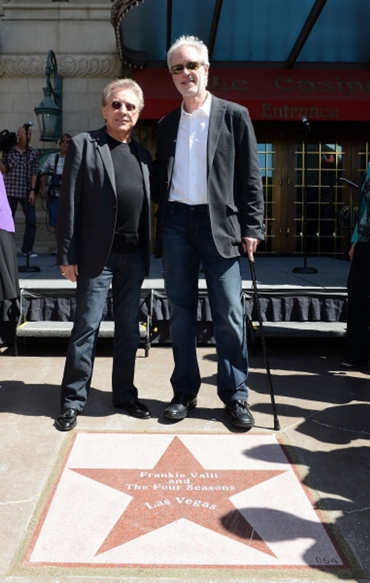 Frankie Valli and Bob Gaudio of Frankie Valli And The Four Seasons at JERSEY BOYS Las Vegas Honors Frankie Valli & the Four Seasons  with Star on 'Las Vegas Walk of Stars'