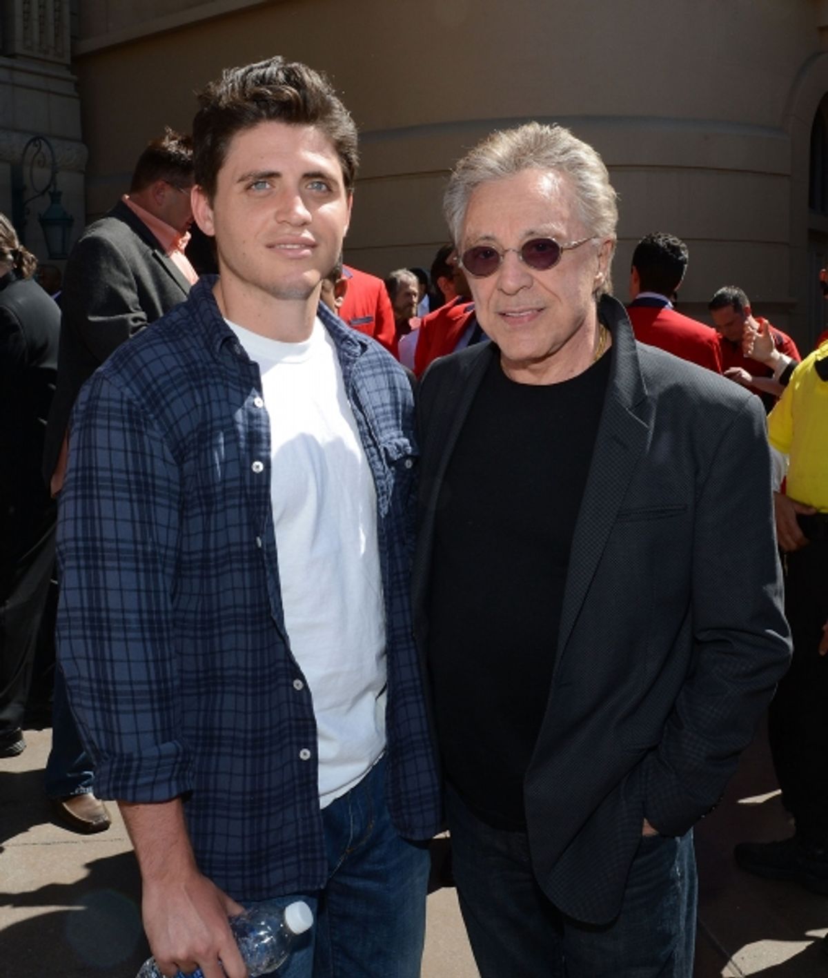 Francesco Valli and his father Frankie Valli at 
