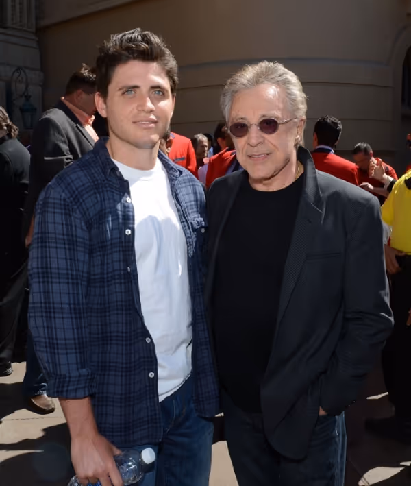 Francesco Valli and his father Frankie Valli Photo