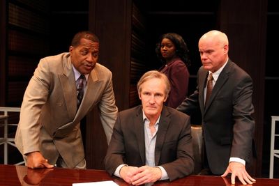 Pictured (left to right): Alan Bomar Jones, Bruce Cromer, Julia Pace Mitchell and Mic Photo