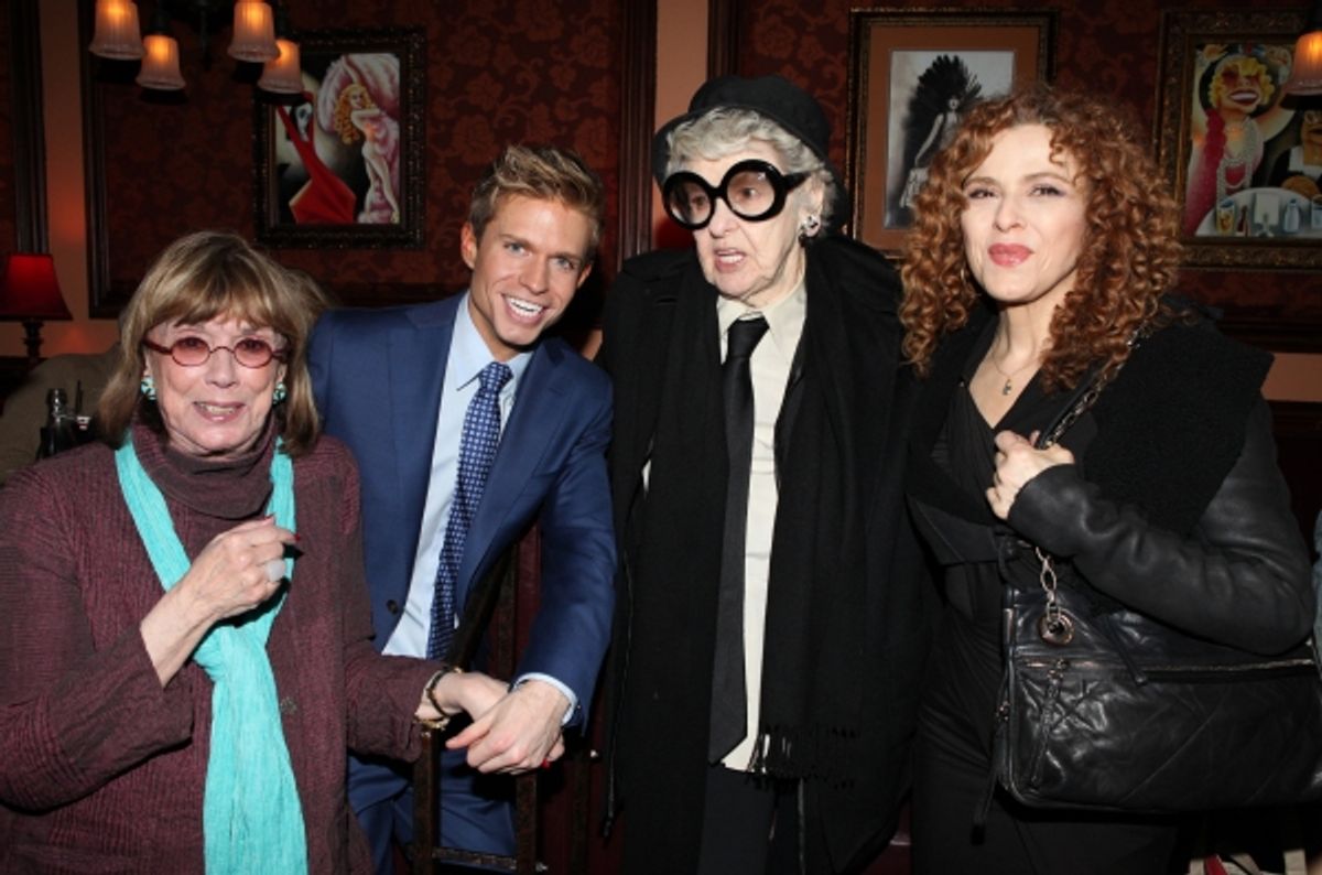 Phyllis Newman, Hunter Ryan Herdlicka, Elaine Stritch &amp; Bernadette Peters at 