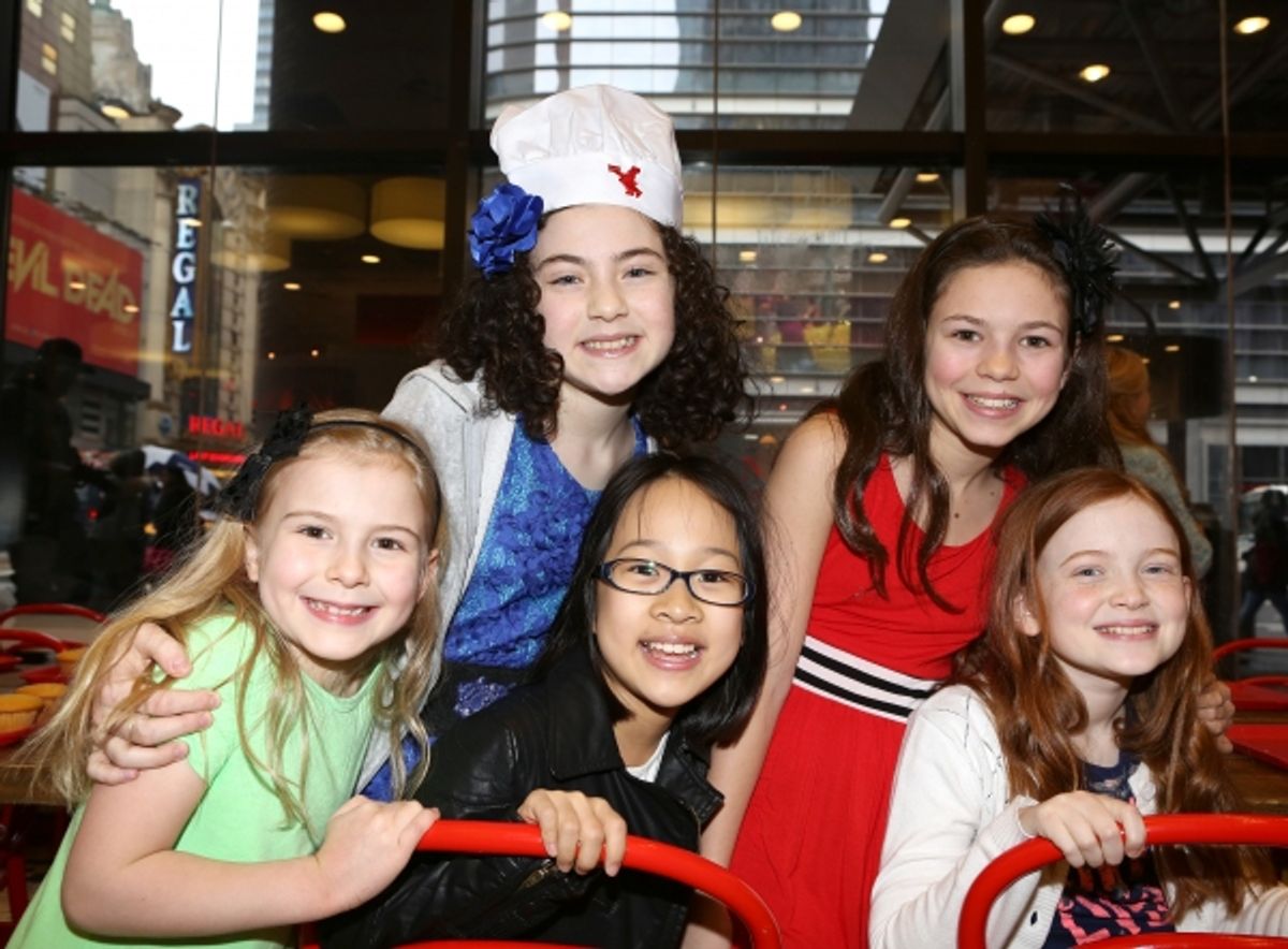 Lilla Crawford with Brooklyn Shuck, Junah Jang, Madie Rae DiPietro & Sadie Sink at 