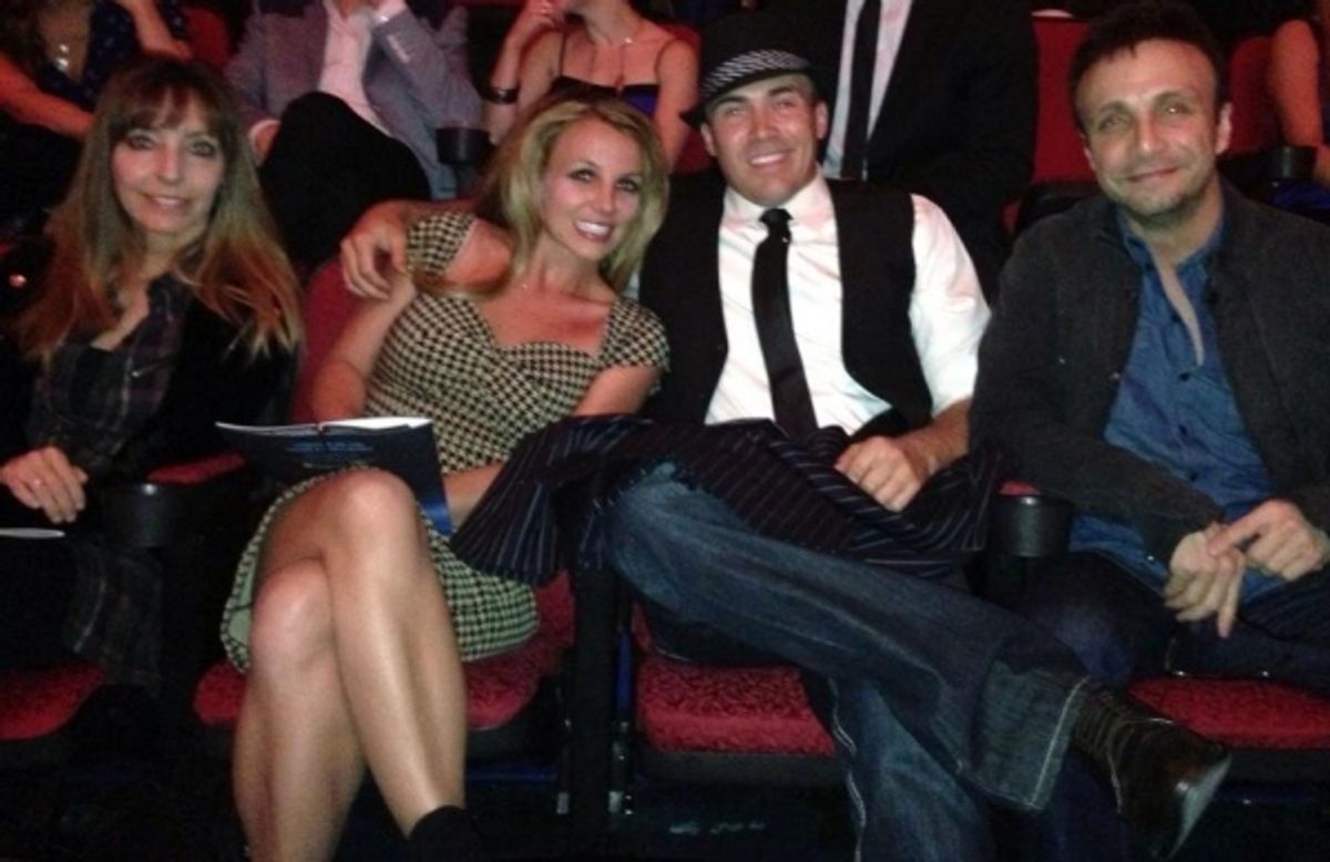 Britney Spears, David Lucado and Larry Rudolph at 