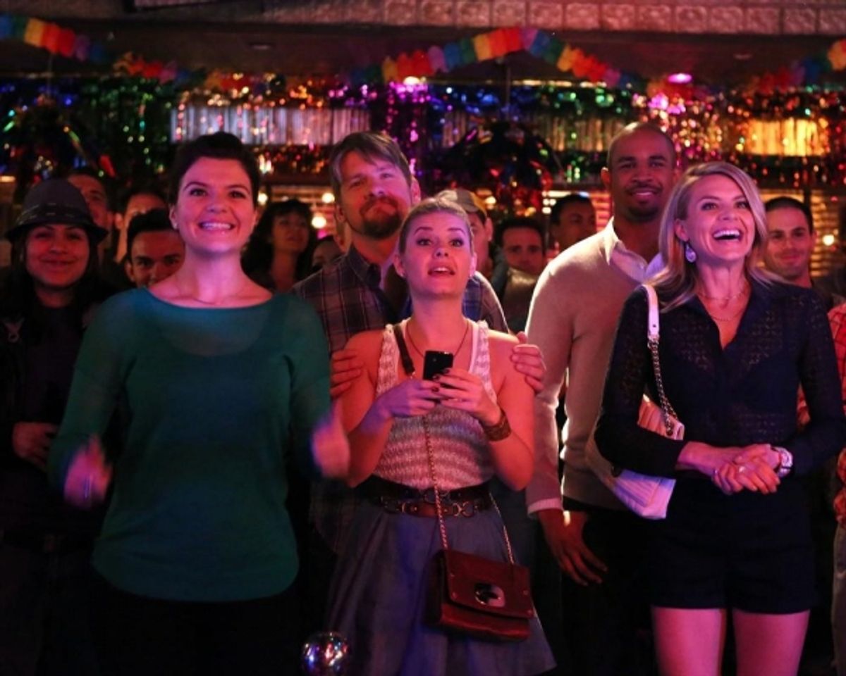 Casey Wilson, Zachary Knighton, Elisha Cuthbert, DAMON WAYANS JR., ELIZA COUPE at 