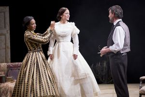 Sameerah Luqmaan-Harris as Elizabeth Keckly, Naomi Jacobson as Mary Todd Lincoln and  Photo