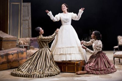 Sameerah Luqmaan-Harris as Elizabeth Keckly, Naomi Jacobson as Mary Todd Lincoln and  Photo