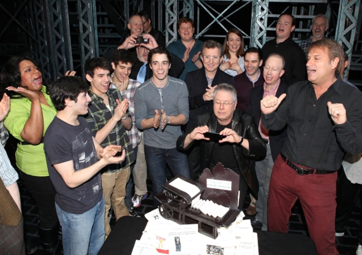 LaVon Fisher-Wilson, Harvey Fierstein, Corey Cott, Mark Aldrich, Thomas Schumacher, Kara Lindsay, Alan Menken, Jack Feldman, John Dossett, Jeff Calhoun & Company at 