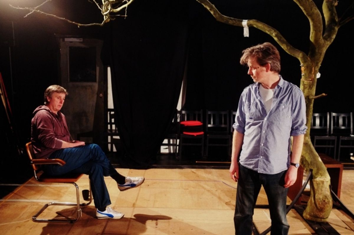 Stuart Graham as Mr Rice and Ruairi Conaghan as Frank Sweeney at 