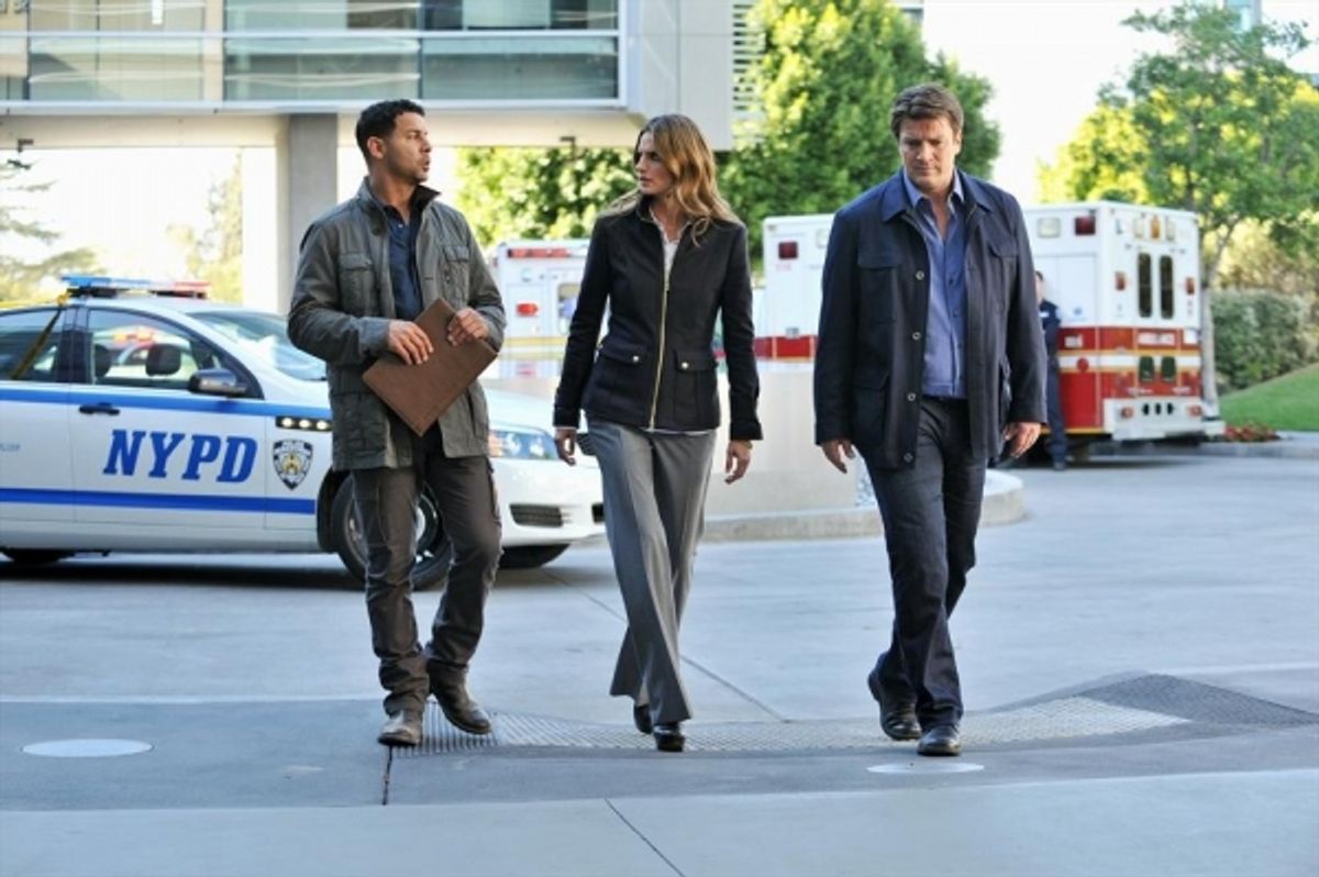 Jon Huertas, Stana Katic, Nathan Fillion at 