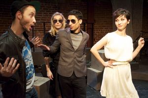 "Pick Up Lines" - L to R: Christopher Roque, Jamie Mills, Robert Wallace, Julianne Do Photo