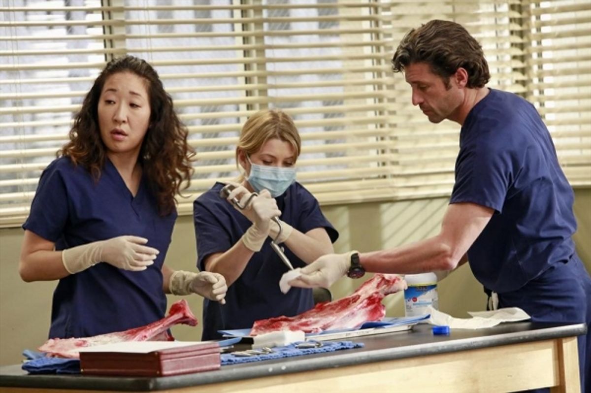 Sandra Oh, Ellen Pompeo, Patrick Dempsey at 