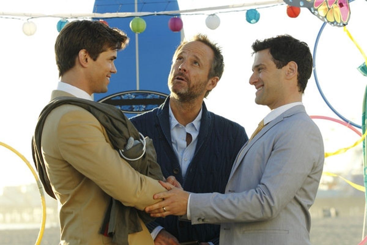 Andrew Rannells, John Benjamin Hickey, Justin Bartha at 