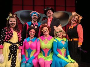 (front) Peyton Iott, Mary Mannix, Shelley Marsh Poggio, Marcia Maslo, Jennifer Smith; (standing in back) Justin Rugg and Jimmy Johansmeyer @ BroadwayWorld (front) Peyton Iott, Mary Mannix, Shelley Marsh Poggio, Marcia Maslo, Jennifer Smith; Photo