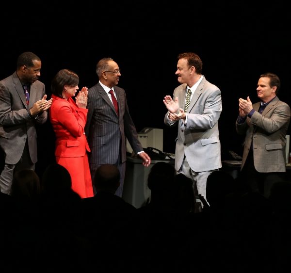 Courtney B. Vance, director George C. Wolfe, Maura Tierney, Tom Hanks, Peter Scolari  Photo