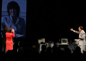 Nora Ephron Portrait with director George C. Wolfe, Maura Tierney, an emotional Tom Hanks @ BroadwayWorld Nora Ephron Portrait with director George C. Wolfe, Maura Tierney, an emotional Tom H Photo