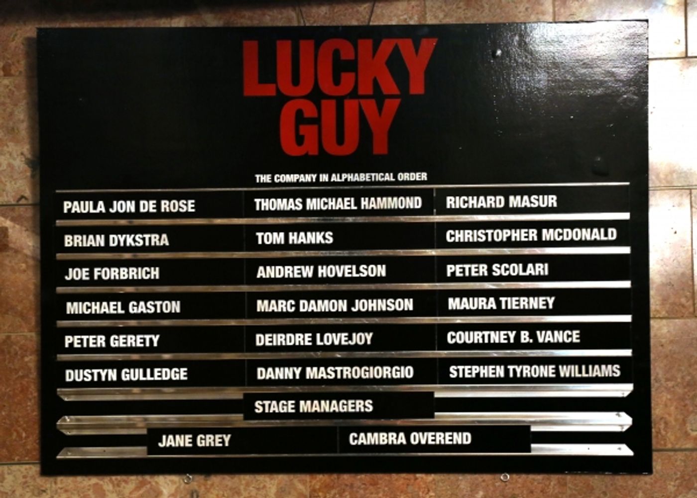 Photo Coverage: Opening Night Curtain Call for LUCKY GUY on Broadway - Tom Hanks & More! Image