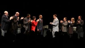 Michael Gaston, Courtney B. Vance, George C. Wolfe, Maura Tierney, Tom Hanks, Peter Scolari @ BroadwayWorld Michael Gaston, Courtney B. Vance, George C. Wolfe, Maura Tierney, Tom Hanks, Peter S Photo