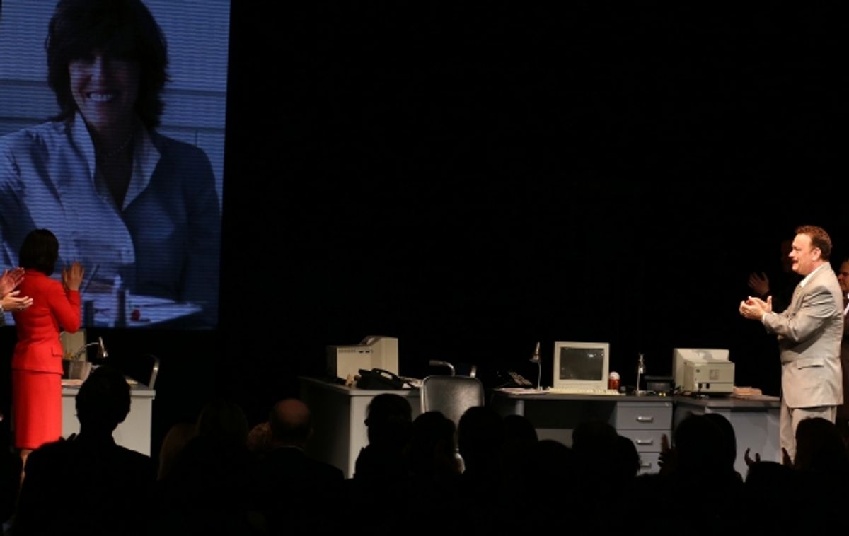 Nora Ephron Portrait with Maura Tierney, Tom Hanks, Peter Scolari &amp; Cast at 