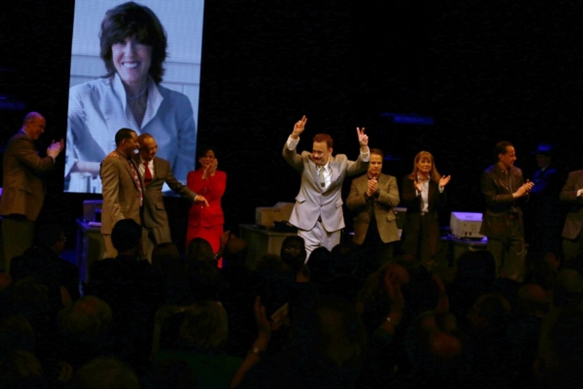 Maura Tierney, director George C. Wolfe, Tom Hanks, Peter Scolari &amp; Cast at 