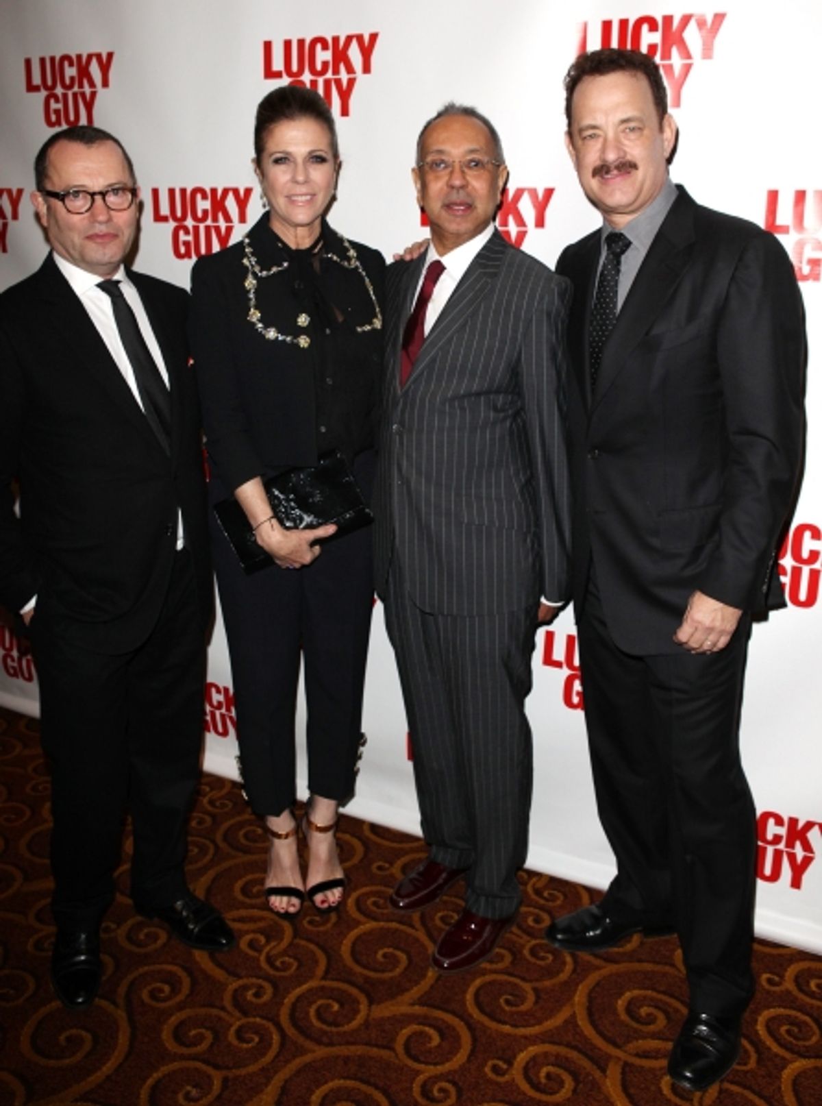 Producer Colin Callender, Rita Wilson, Director George C. Wolfe &amp; Tom Hanks at 