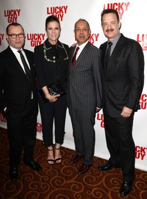 Producer Colin Callender, Rita Wilson, Director George C. Wolfe & Tom Hanks @ BroadwayWorld Producer Colin Callender, Rita Wilson, Director George C. Wolfe & Tom Hanks Photo