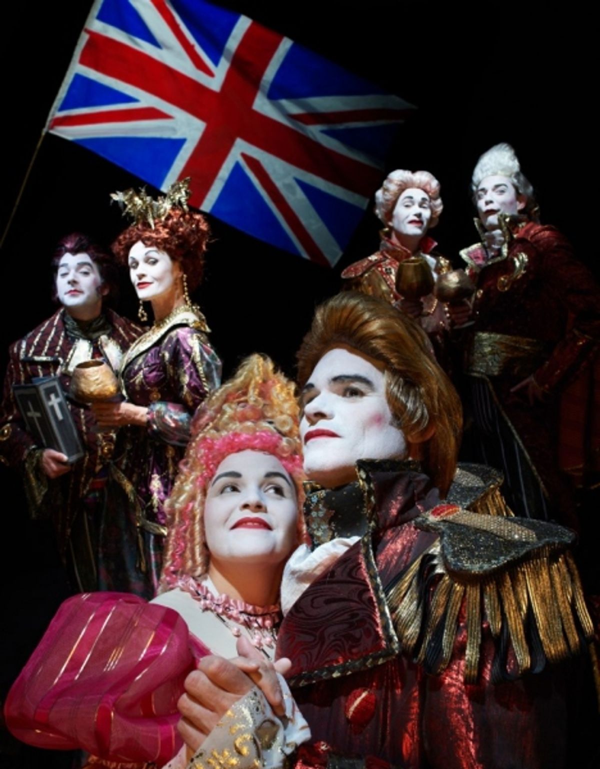 Jacob James, Linda Prystawska, as Reverend and Anne Strachan, Greg Campbell &amp; Mac Fyfe as Governor General Prevost and Aeneas Shaw, (foreground) Michaela Washburn as Sophia Shaw &amp; Richard Clarkin as Sir Isaac Brock at 