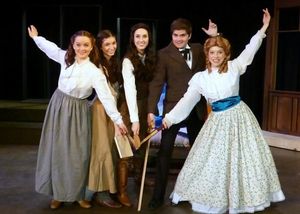The March Sisters invite Laurie to be the Brother they never had - Carly Linehan, Hannah Provisor, Rachel Geis, Arnold Livingston Geis and Kristin Towers Rowles. @ BroadwayWorld The March Sisters invite Laurie to be the Brother they never had - Carly Linehan, Han Photo