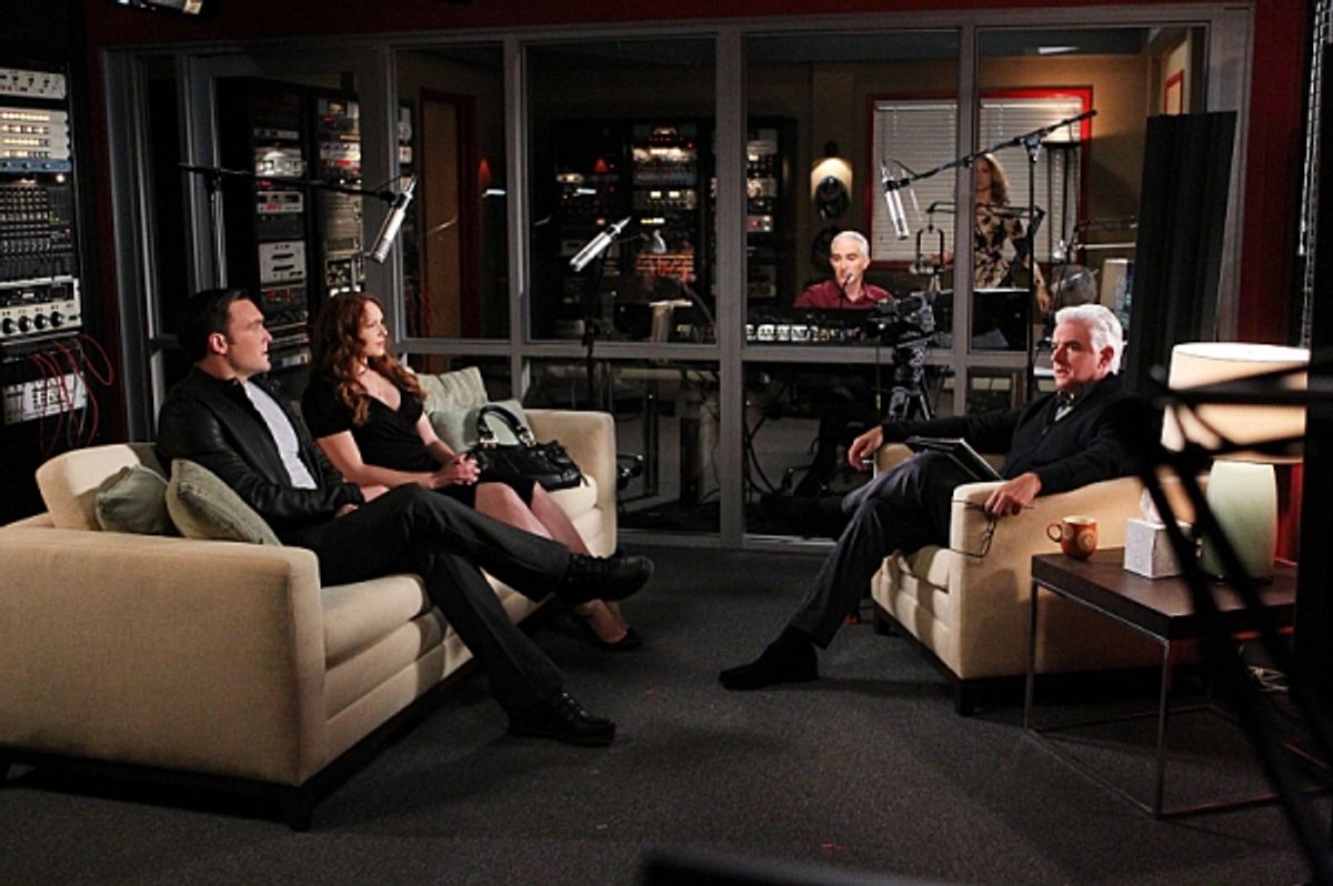 Owain Yeoman, Amanda Righetti, John O'Hurley at 