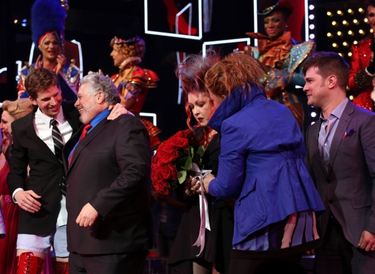 Stark Sands, Harvey Fierstein, Cyndi Lauper, Billy Porter & Stephen Oremus  at 
