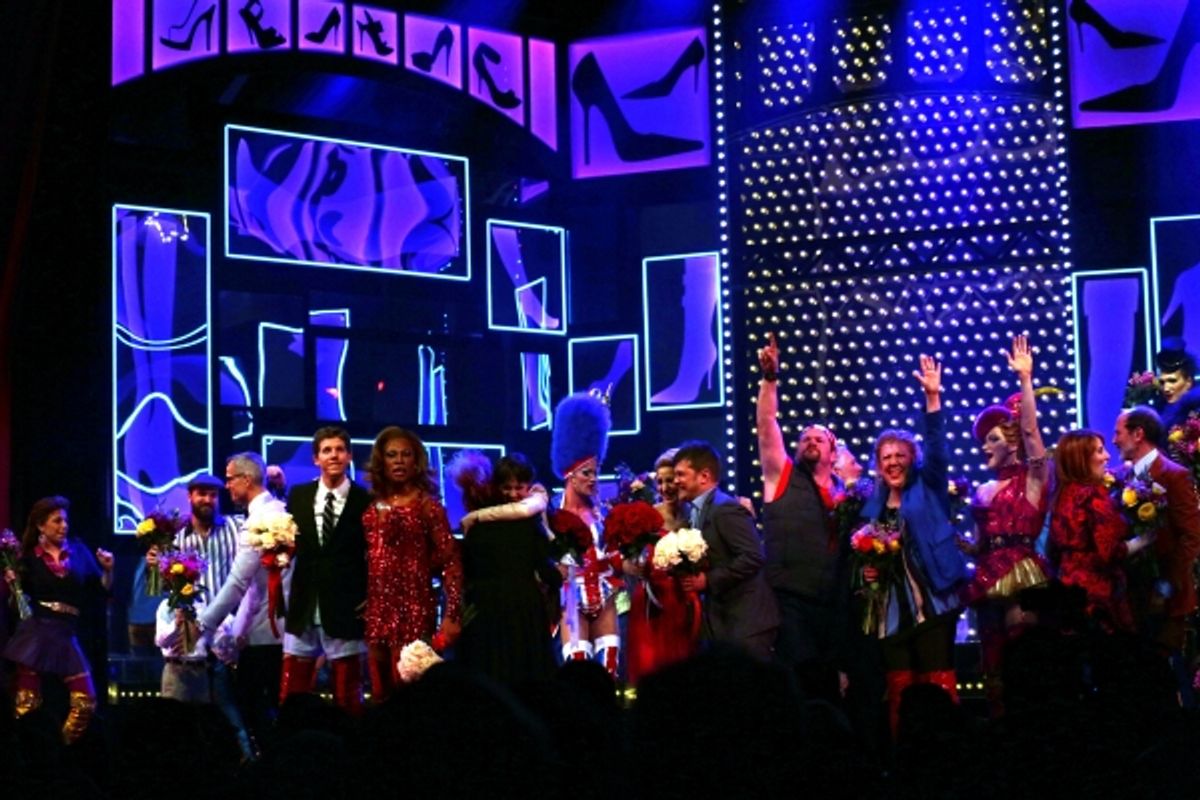Jerry Mitchell, Stark Sands, Billy Porter, Cyndi Lauper, Celina Carvajal, Annaleigh Ashford, Stephen Oremus, Daniel Sherman, Jennifer Perry, Tory Ross, Marcus Neville &amp; Cast at 