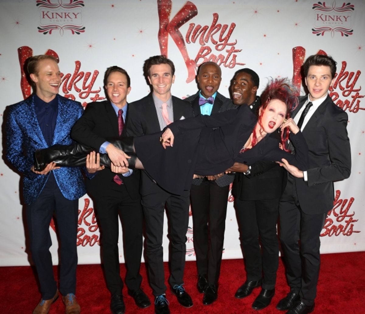 Cyndi Lauper with Kyle Post, Paul Canaan, Charlie Sutton, Kevin Smith Kirkwood, Kyle Taylor Parker & Joey Taranto  at 