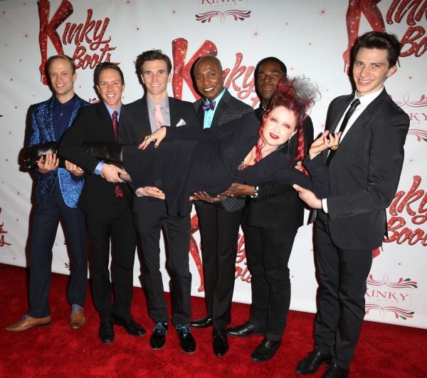 Cyndi Lauper with Kyle Post, Paul Canaan, Charlie Sutton, Kevin Smith Kirkwood, Kyle  Photo