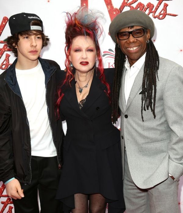 Declyn Wallace Thornton, Cyndi Lauper & Nile Rodgers Photo
