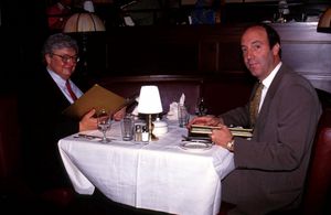 Roger Ebert &amp; Gene Siskel dinning at the Brown Derby Restaurant, Walt Disney Worl Photo