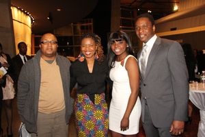Director Robert O'Hara, playwright Katori Hall and cast members Joaquina Kalukango (Camae) and Bowman Wright (DR. Martin Luther King, Jr.) @ BroadwayWorld Director Robert O'Hara, playwright Katori Hall and cast members Joaquina Kalukango (C Photo
