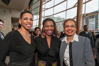 Congresswoman Donna Edwards, playwright Katori Hall and Congresswoman Eleanor Holmes  Photo