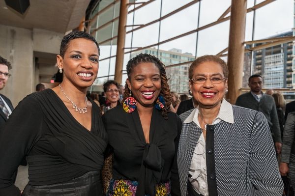 Congresswoman Donna Edwards, playwright Katori Hall and Congresswoman Eleanor Holmes  Photo