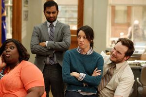 Retta, AZIZ ANSARI, Aubrey Plaza, Chris Pratt Photo