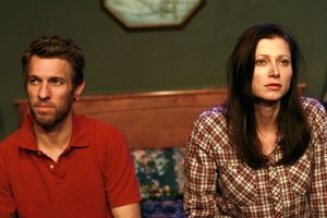 Mick Thyer and Sarah Ann Schultz as Brad and Beth confront the end of their marriage. @ BroadwayWorld Mick Thyer and Sarah Ann Schultz as Brad and Beth confront the end of their marriage. Photo