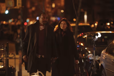 Jesse L. Martin, Debra Messing Photo