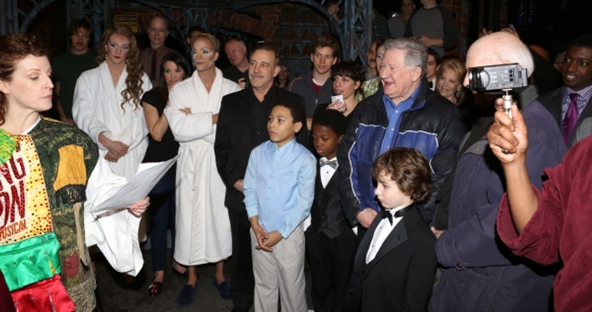 Linda Mugleston (recipient fron 'Cinderella') with Charlie Sutton, Stark Sands, Harvey Evans, Daryl Roth &amp; Company at 