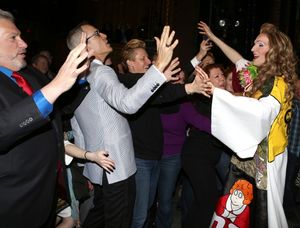 Charlie Sutton with Harvey Fierstein, Jerry Mitchell, Nathan Peck, Jennifer Perry & Company @ BroadwayWorld Charlie Sutton with Harvey Fierstein, Jerry Mitchell, Nathan Peck, Jennifer Perry & C Photo