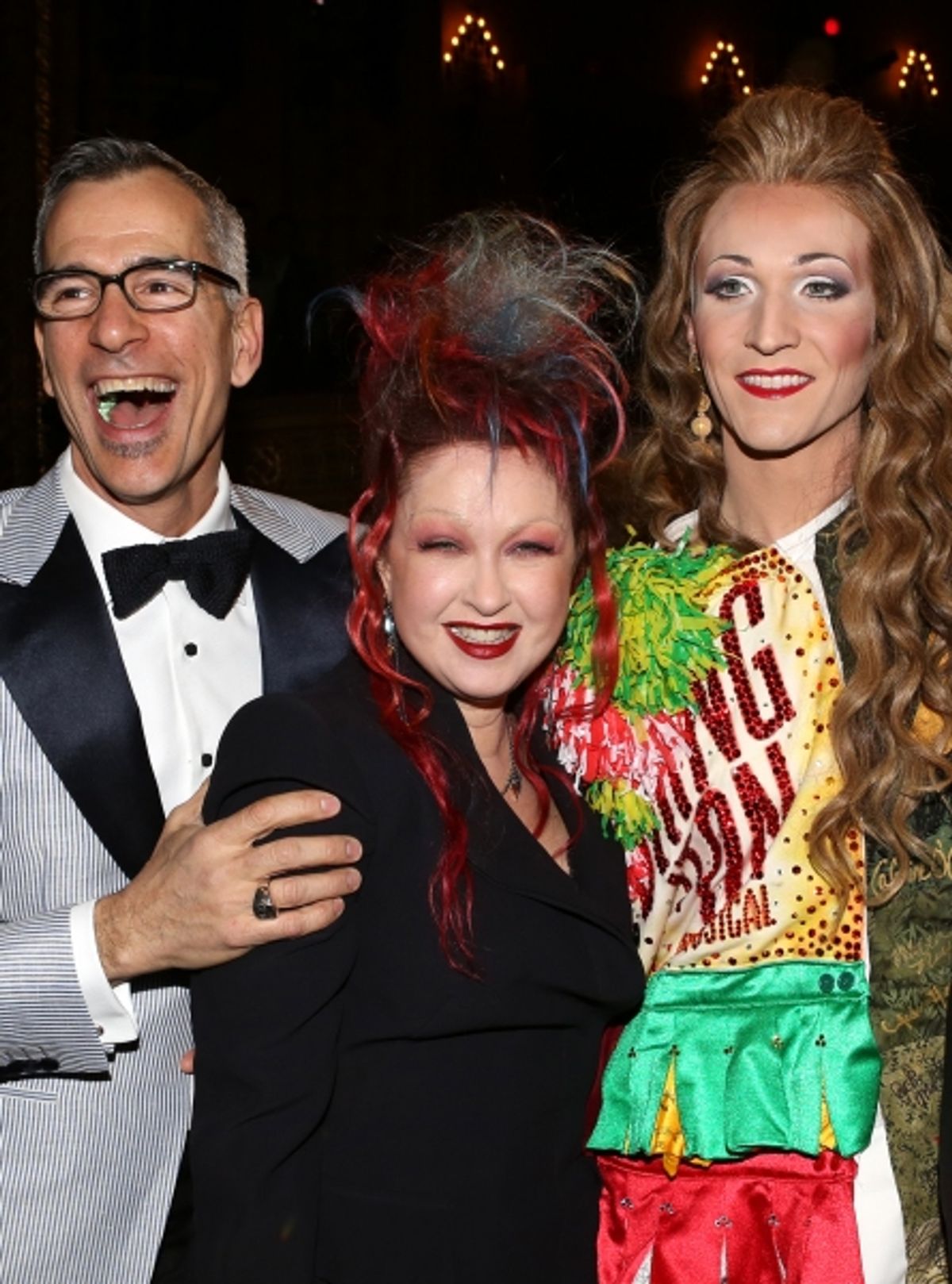 Jerry Mitchell, Cyndi Lauper, Charlie Sutton  at 